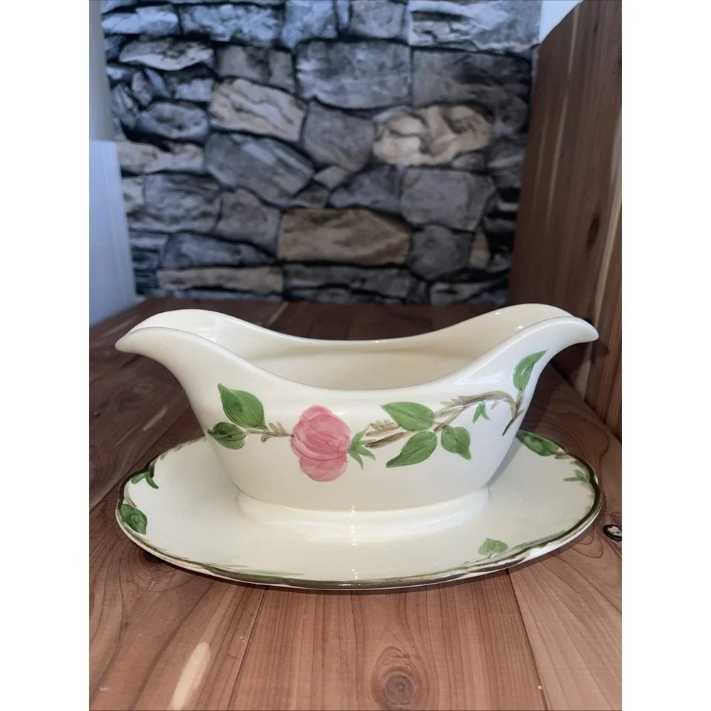 Franciscan Desert Rose Vintage Gravy Sauce Bowl Boat Made in USA  China Dishes